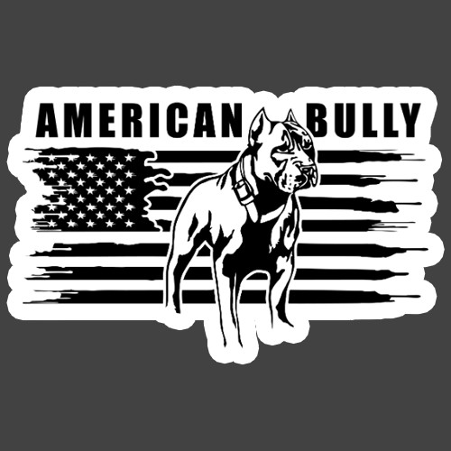 American Bully Sticker Vinyl Decal Patriotic USA Dog Lover Breed Gift