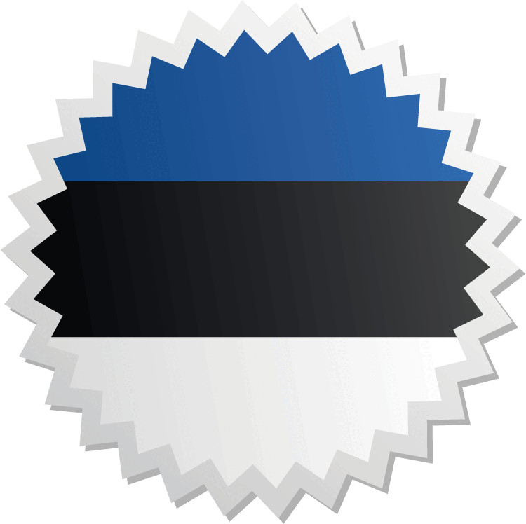 Estonia Star Car Bumper Sticker Decal