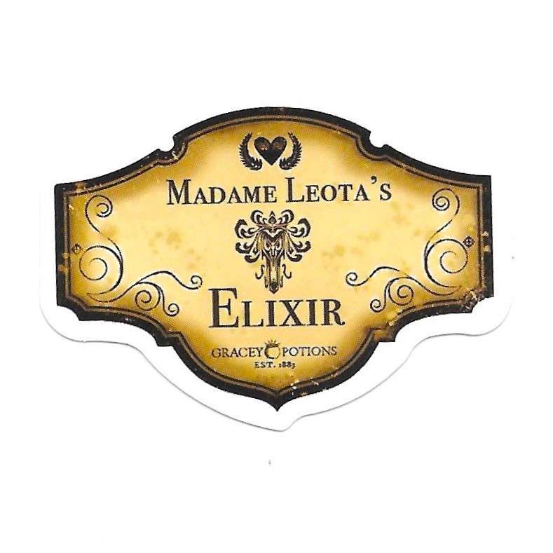 Madame Leota’s Elixir Vinyl Sticker Goth Potion Journal Scrapbook Die Cut