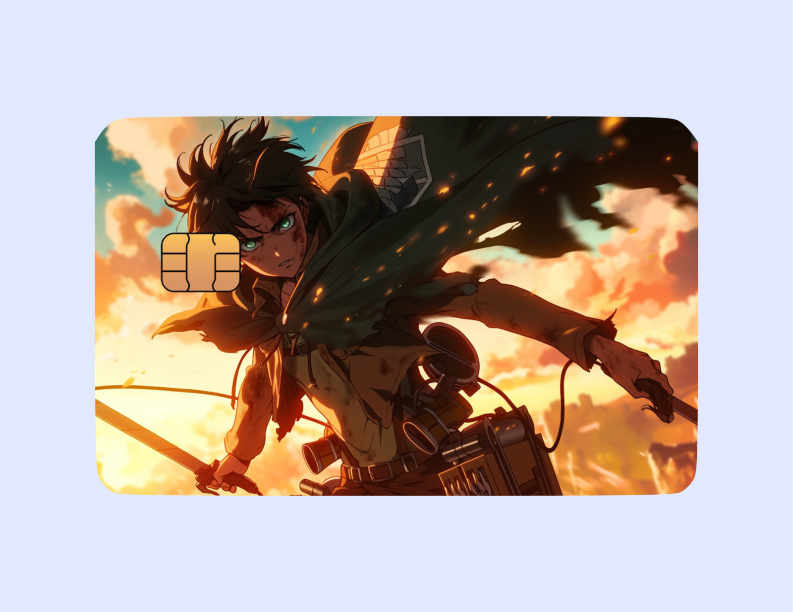 Attack on Titan Themed Credit Card Skins (2 Pack) – Anime-Inspired Debit/Credit