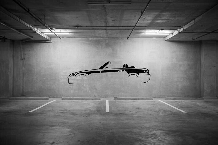 Silhouette of an S2000 AP1 AP2 Garage Wall Decals