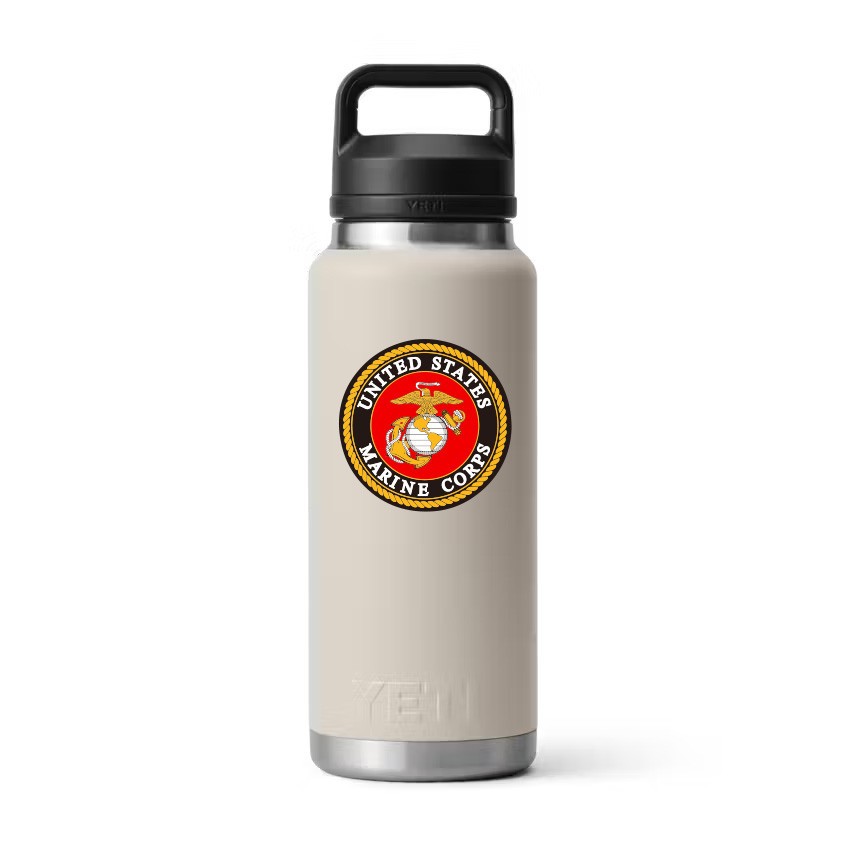 Marine Corps Decal | 3″ Round | 3D Waterproof Decal | Car Truck Window