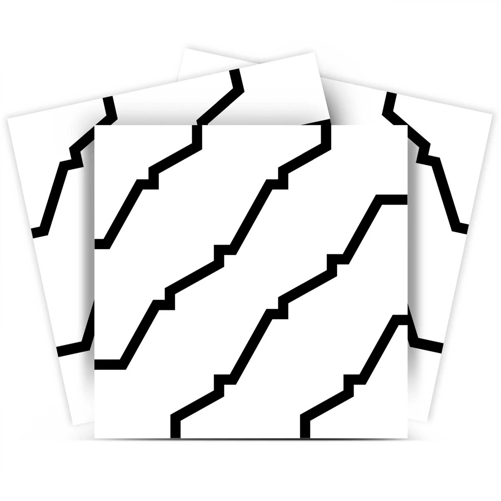 Black & White Collection Peel and Stick Tile Stickers 24 PC Set backsplash Ti…