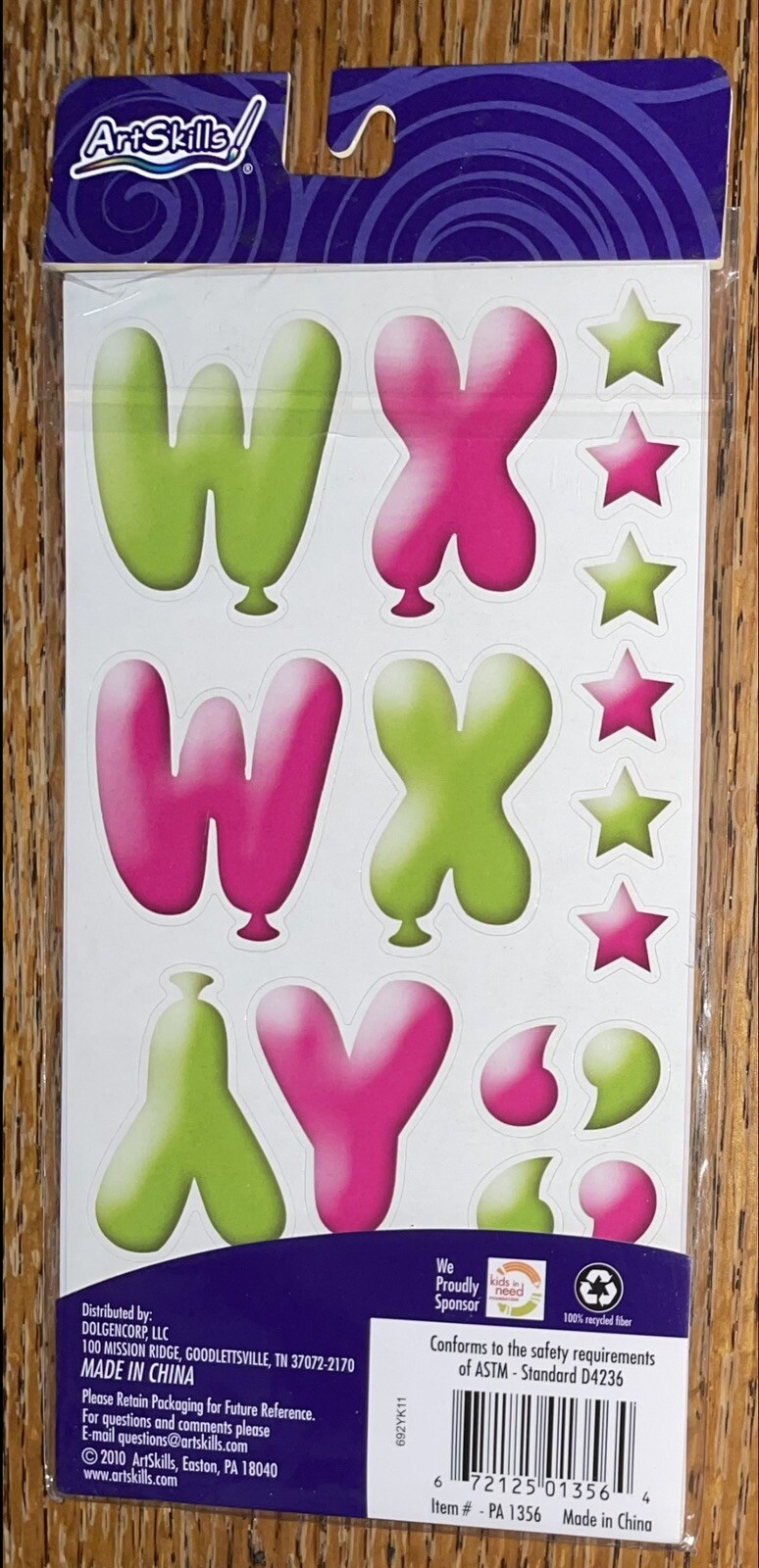 Art Skills Balloon Alphas Alphabet Letters & Symbols Birthday 6 Sheets Scrapbook