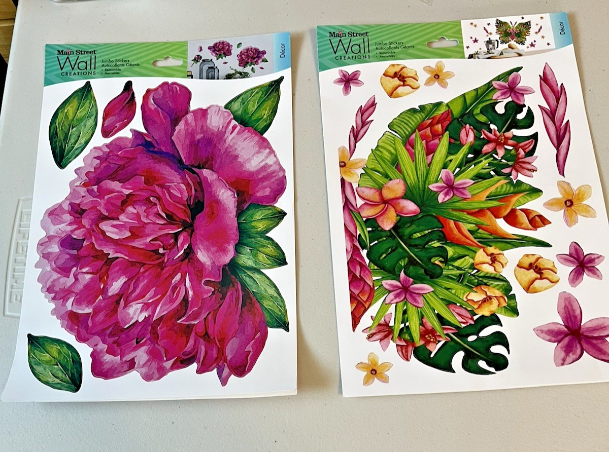 Main Street Wall Creations Jumbo Stickers 6 Are Double-sided lot of 9 total