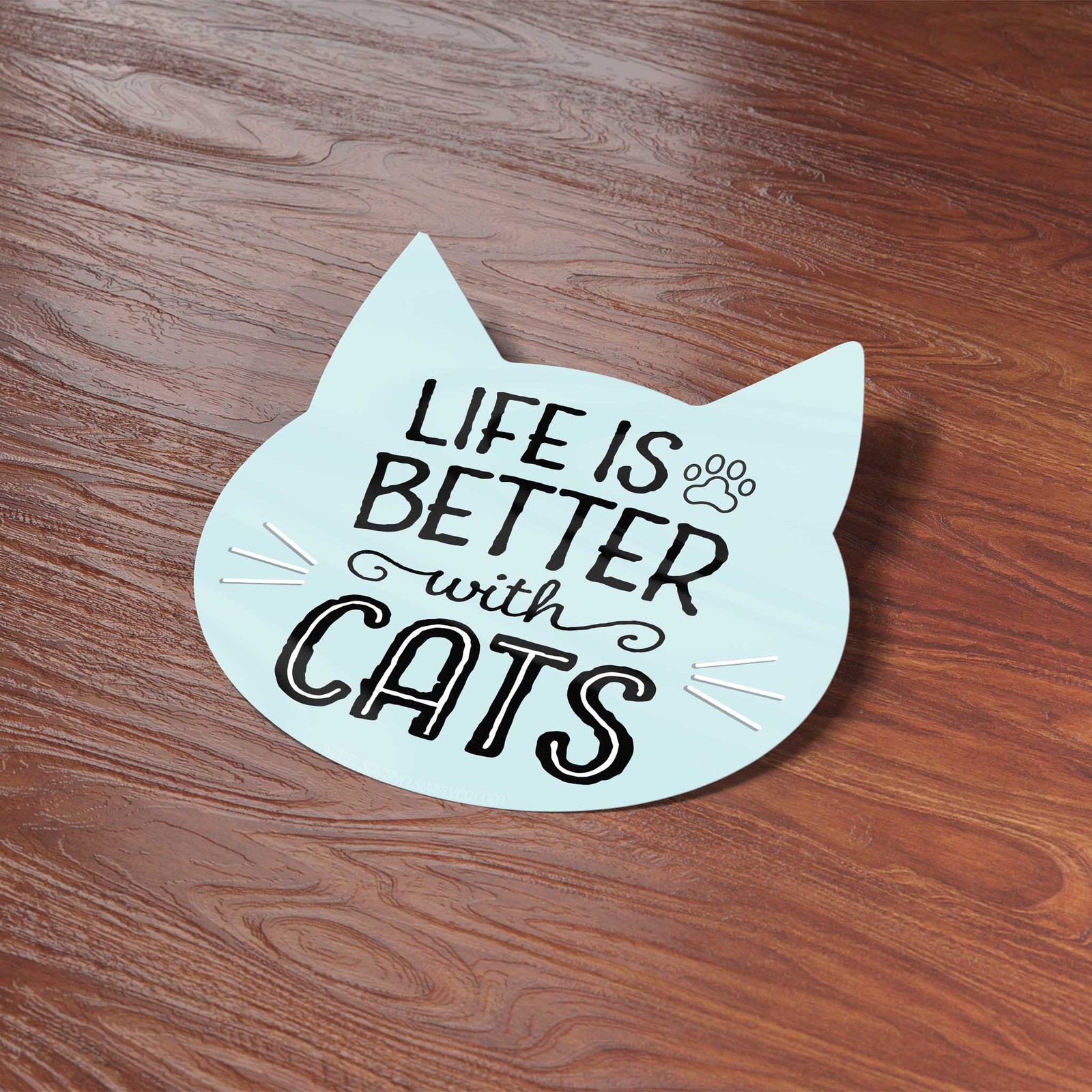 Life is Better with Cats Sticker – Cute Animal Lover Quote Decal for Laptop