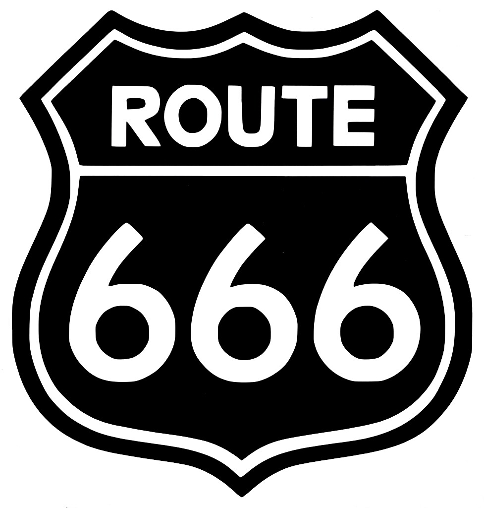 Route 666 Decal Sticker Window Laptop Yeti Cup Wicca Pagan Hippie Rock n Roll
