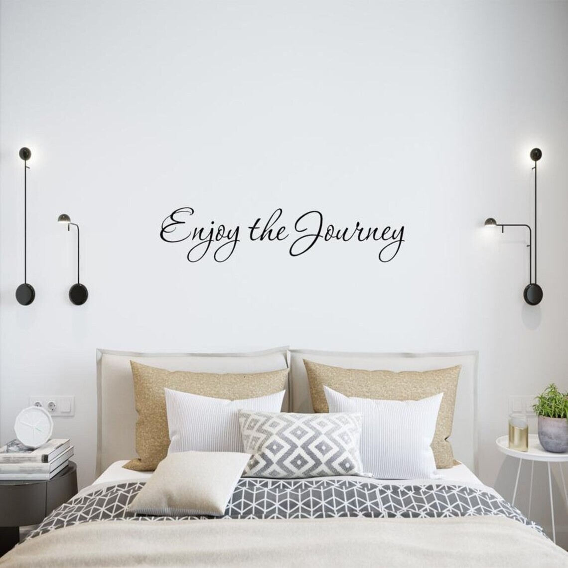 ENJOY THE JOURNEY Inspirational Quote Wall Art Decal Words Lettering Home Decor