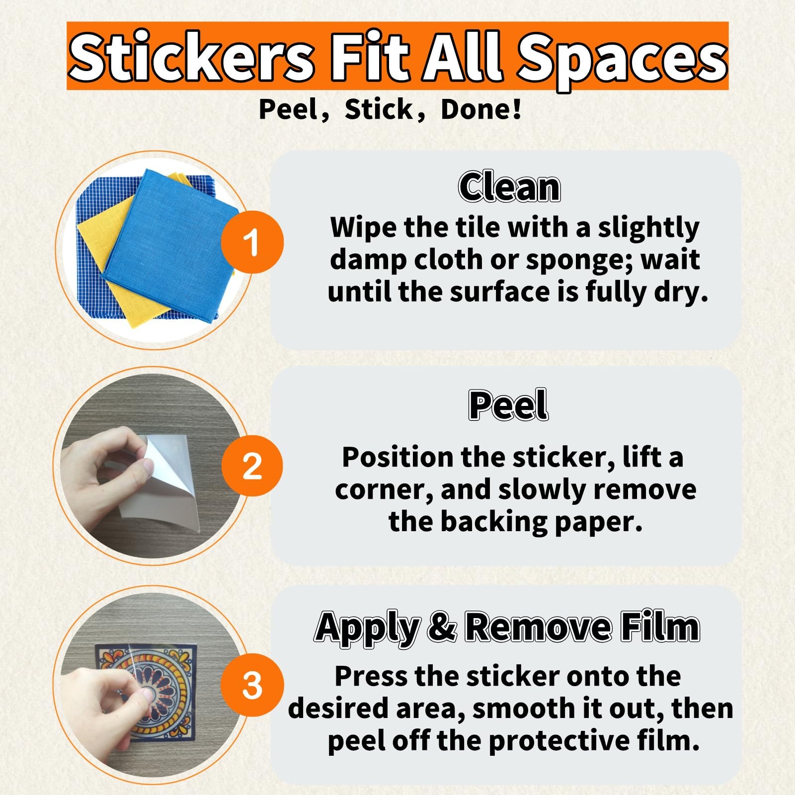24Pcs Peel and Stick Tile Stickers for Kitchen Bathroom Backsplash Waterproof…