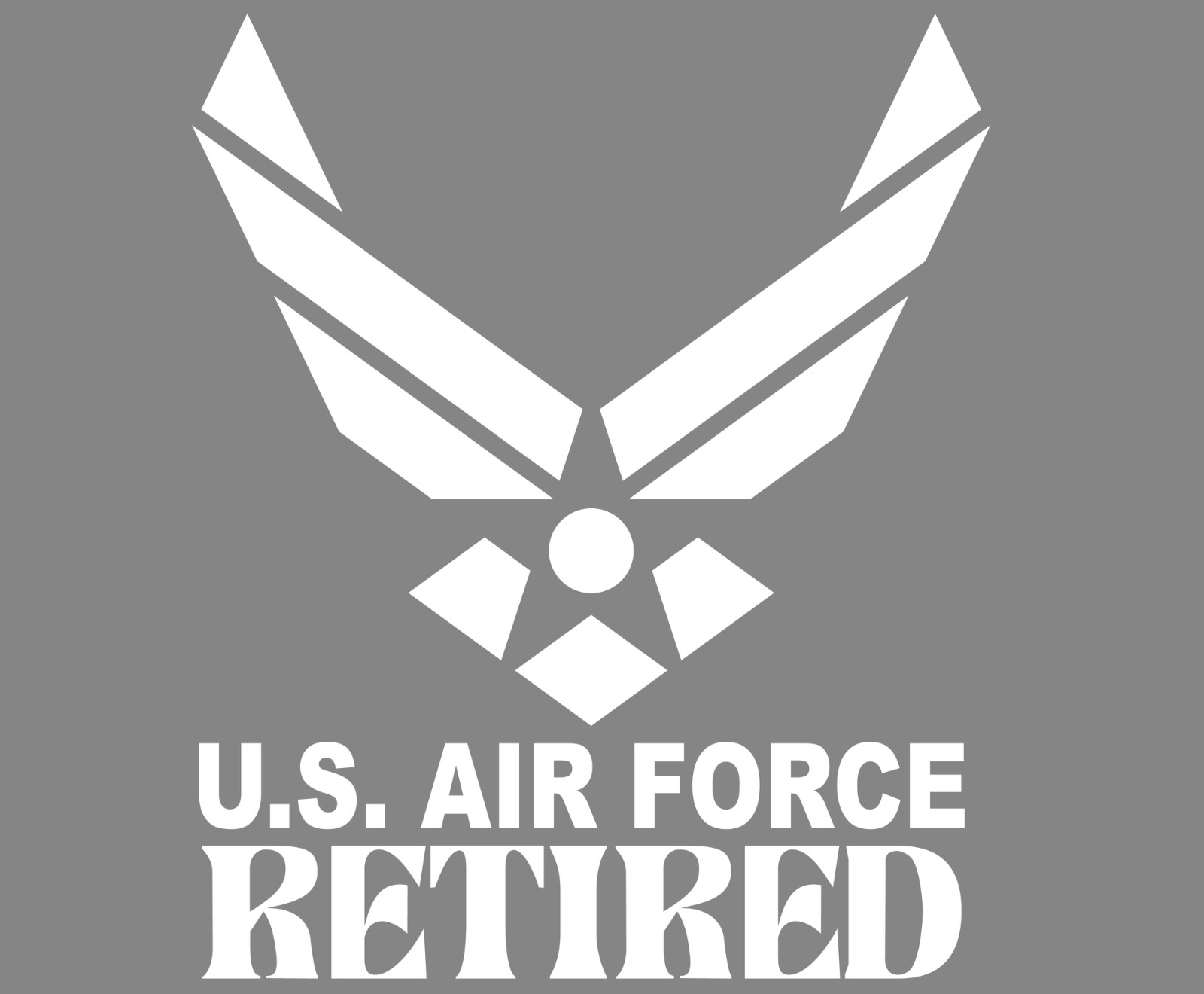UNITED STATES AIR FORCE RETIRED Vinyl Window Decal Sticker USAF FREE SHIPPING