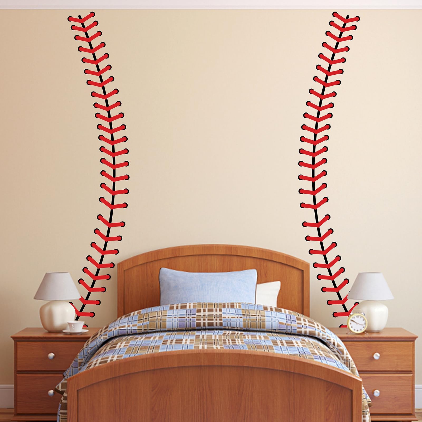 Giant Baseball Wall Decals 86 Inches Extra Large Stitches 1