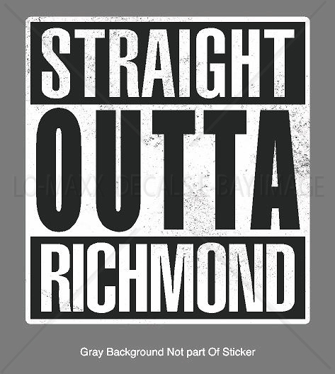 Straight Outta Richmond Logo Richmond Virginia Popular Movies Trendy Sticker