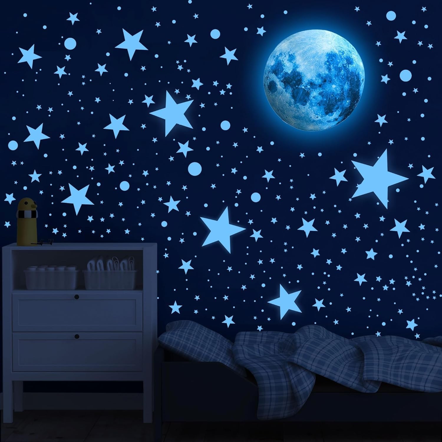 492 Glow in The Dark Stars Ceiling Stars Glow in The Dark Moon and Star Space