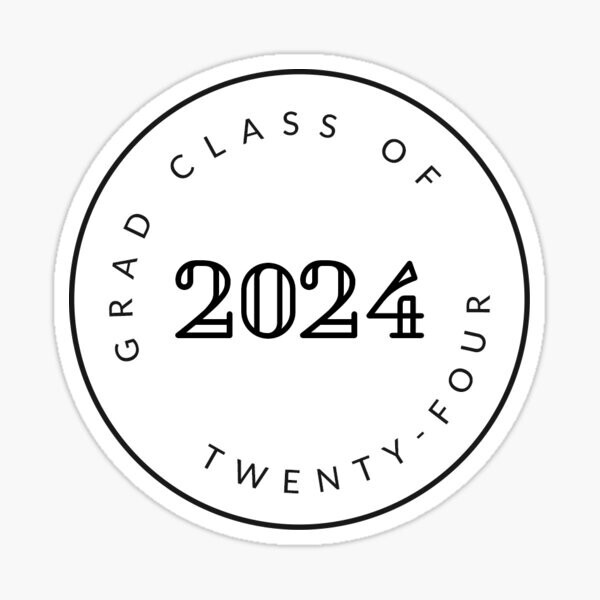 class of 24 gradVinyl Sticker cup Window Bumper Wall Laptop