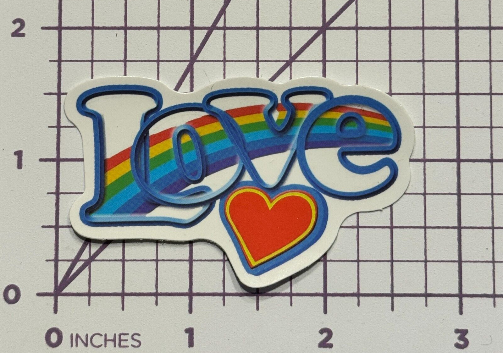 Rainbow LOVE Heart Vinyl Decal Sticker Bomb Laptop Tumbler Peace Pride Hippie