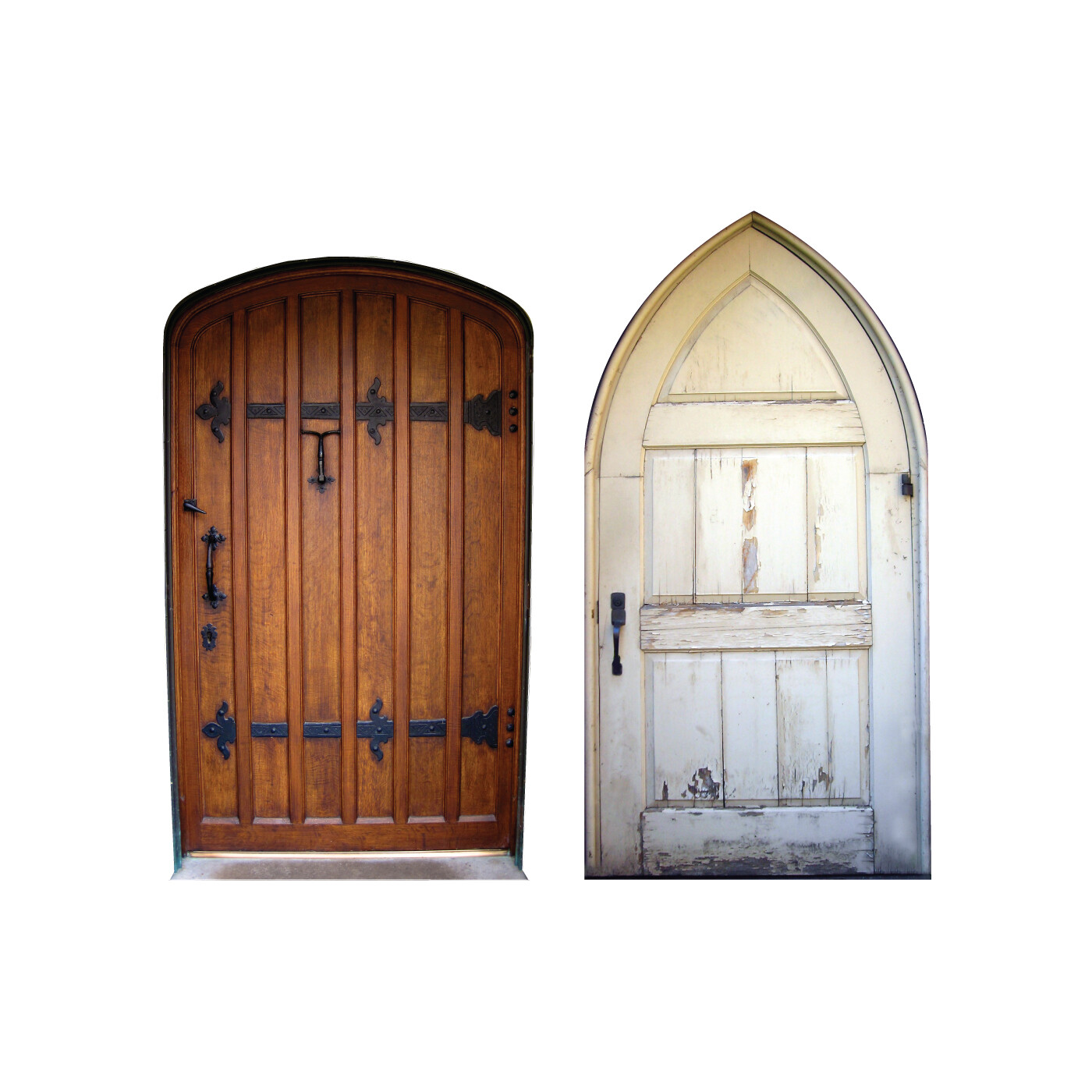 2 Mini Fairy Doors Wall Decals – Each 4″ tall x 2.25″ wide – Peel and Stick