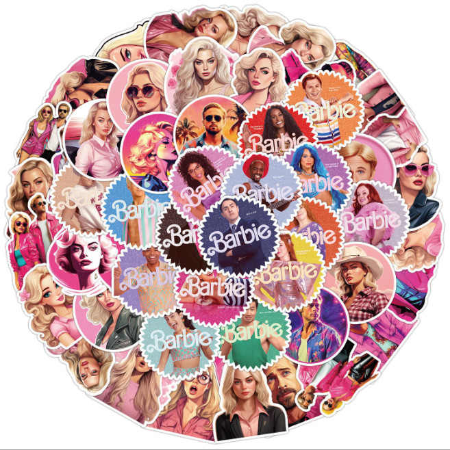 50 Pcs Stickers Barbie Movie Luggage Car Vinyl Decal Ken Kenergy Margot Robbie