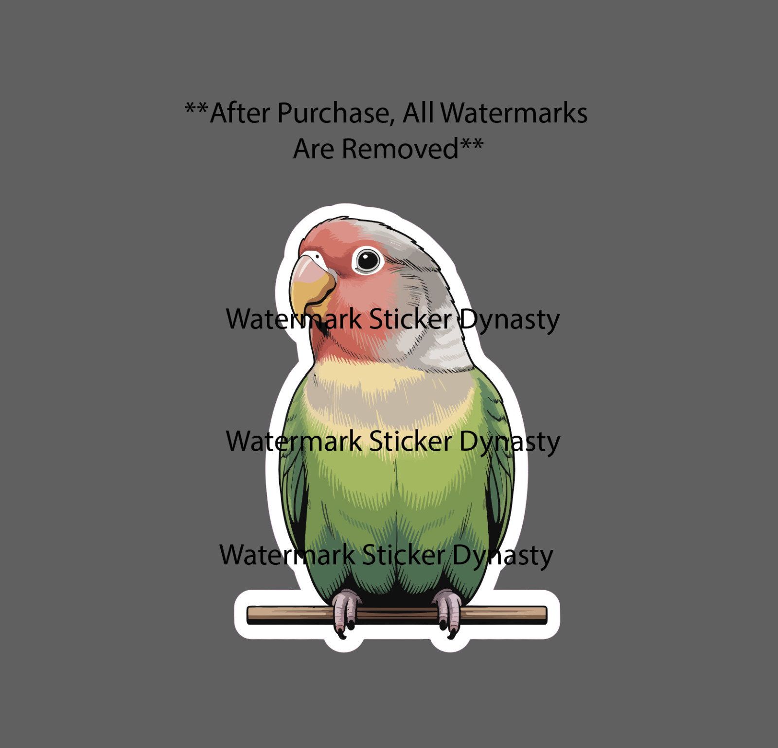 Lovebird Sticker Waterproof Decal Animal Bird Pet Outdoor Nature Gift NEW