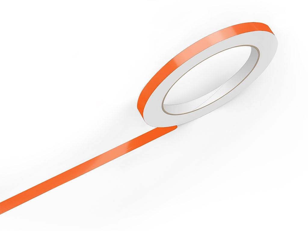 Vinyl Pinstriping Tape 34.5″ x 150ft Bright Orange UV Resistant Car Stripes