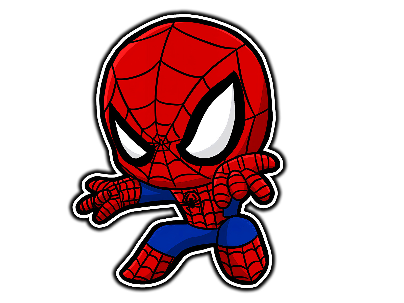 Chibi Spiderman Waterproof Vinyl Sticker Decal Die-Cut