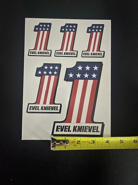 Evel Knievel #1 Mixed Size Pack of Stickers