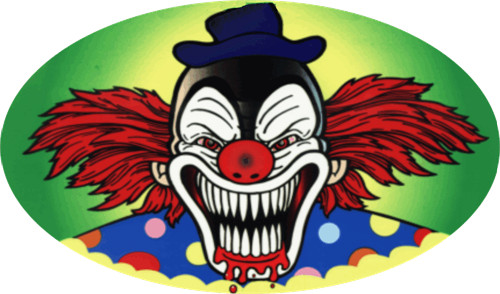 Evil Clown – 3″ X 5″ – Sticker