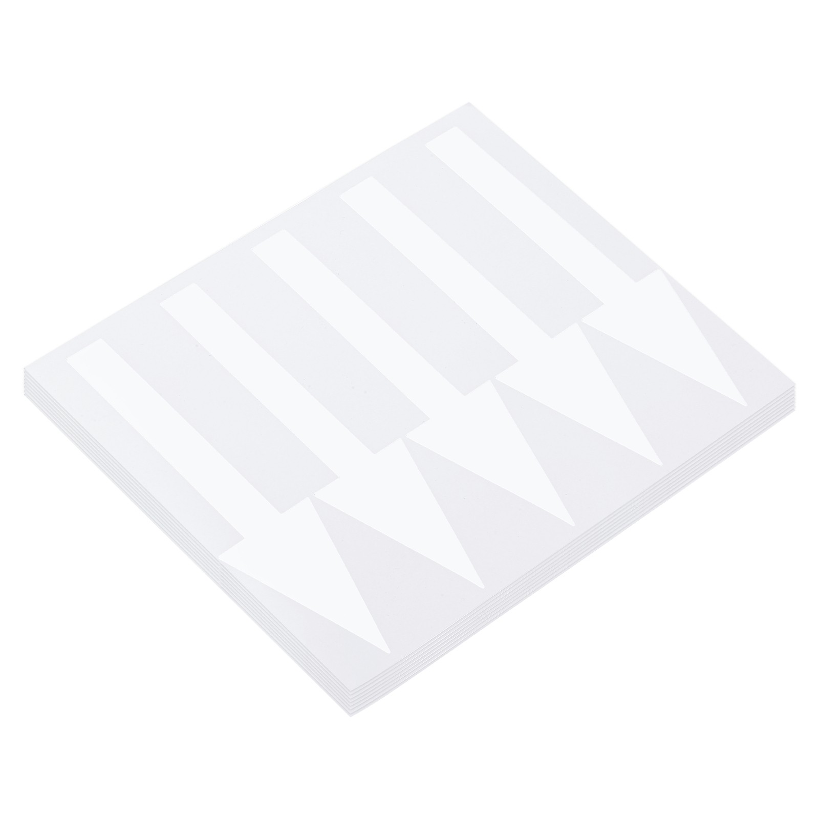 Arrow Sticker, (6×1.5 Inch, White) (40 Pcs), Waterproof Arrow Sign Sticker