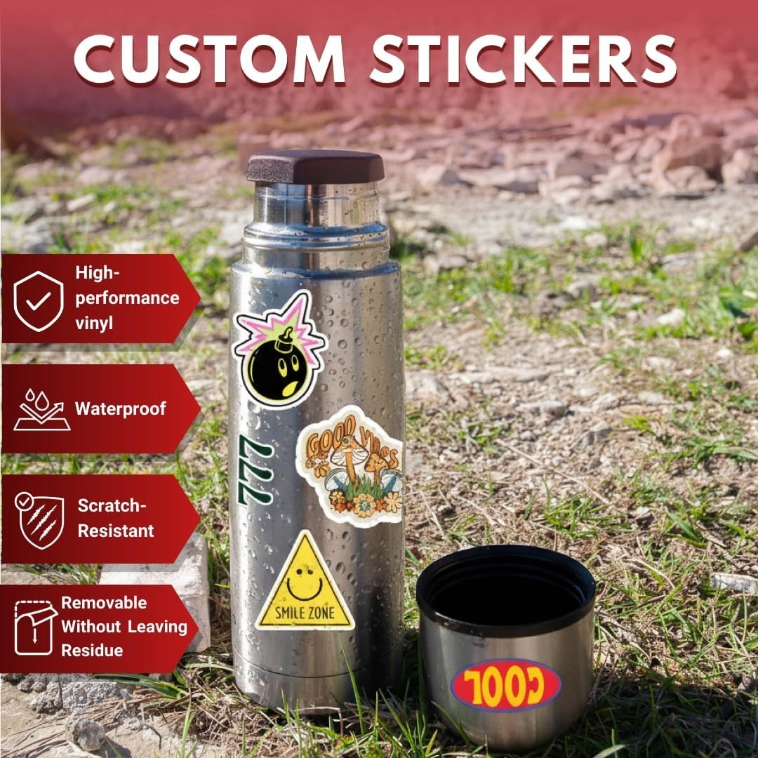 Custom Logo Label Packaging Personalized Vinyl Weather Waterproof Decal Stickers