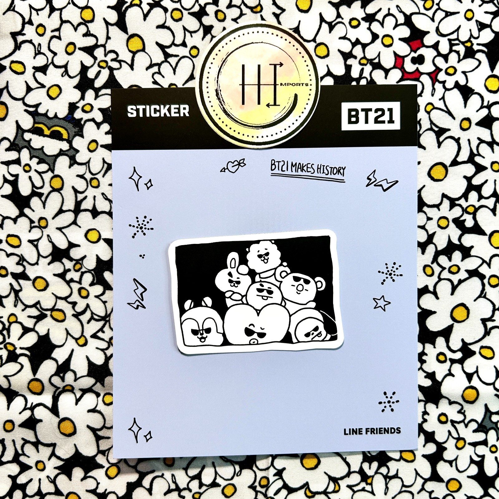 BTS x Line Friends BT21 City Edition Official LA Los Angeles Sticker Korea Made