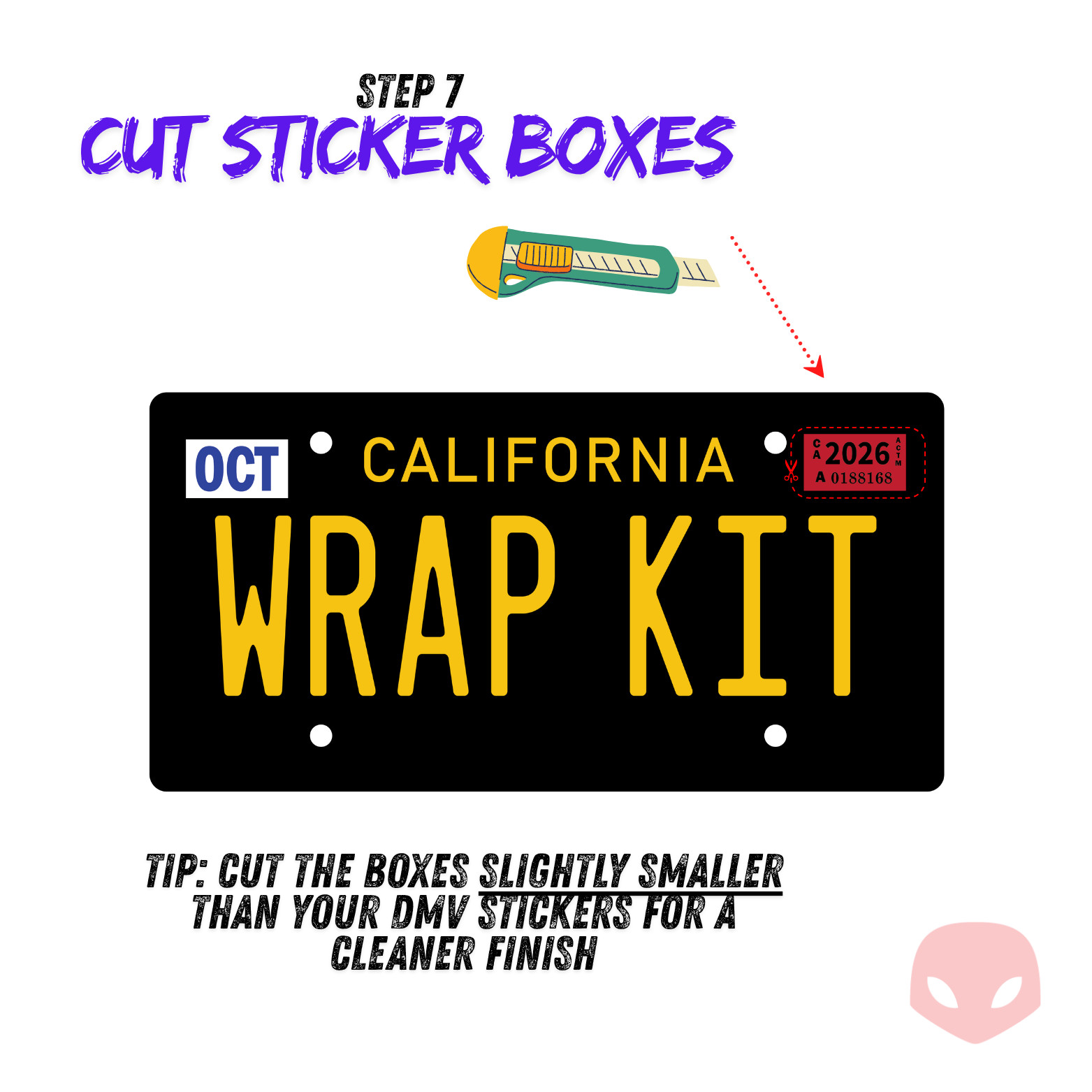 Golden Yellow LEGACY Reflective California Plate Wrap DIY Kit
