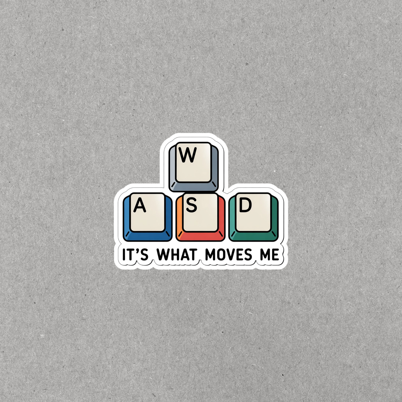 Gamer WASD Keys Movement Funny Laptop Vinyl Sticker Decal #6411