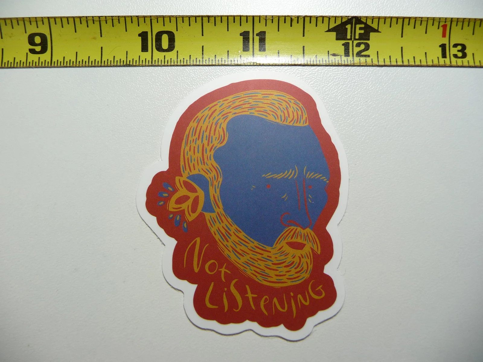 VINCENT VAN GOGH NOT LISTENING SMALL STICKER DECAL CLASSIC ARTIST PAINTER