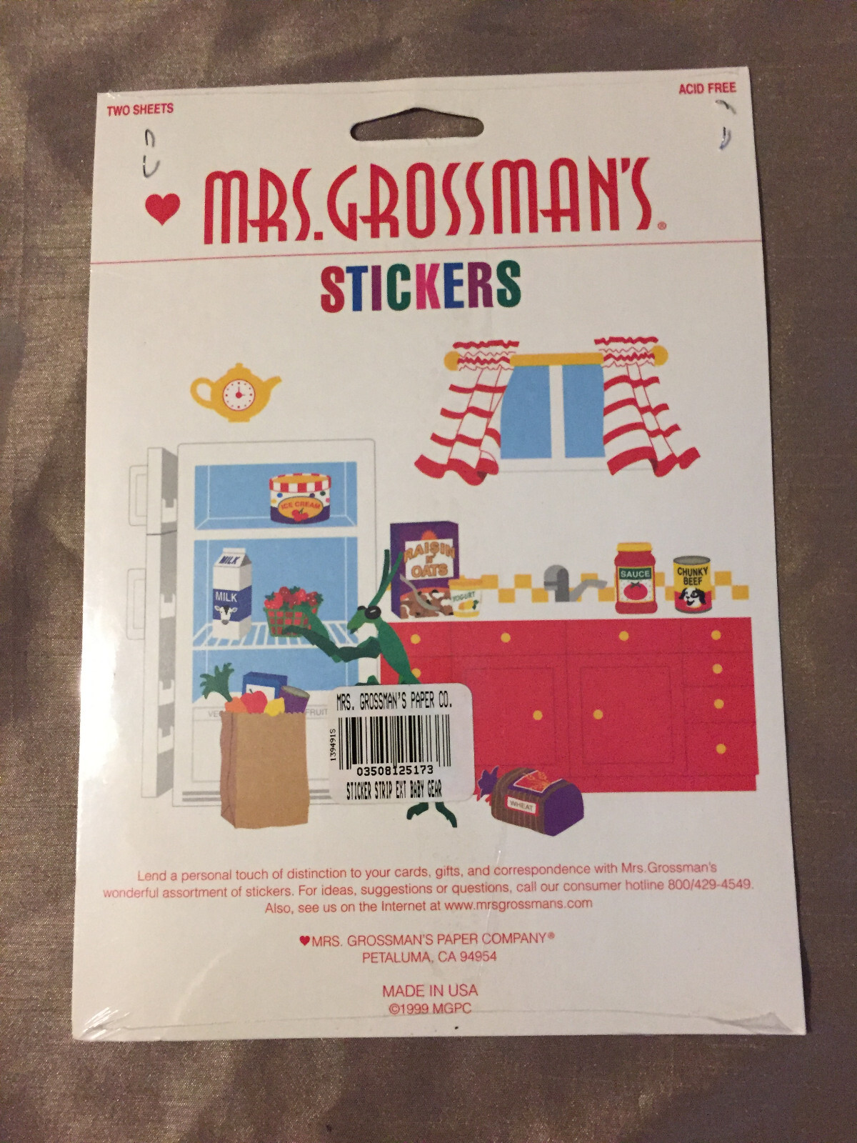 MRS. GROSSMAN’S STICKERS BABY 2 SHEETS 1999