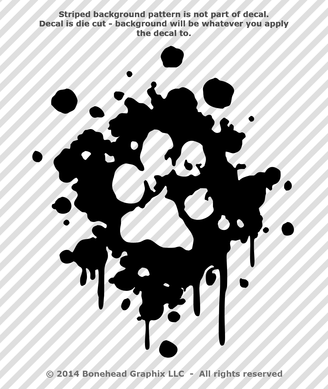 Paw Print Splatter Vinyl Decal Dog Cat Pet Rescue Window Sticker – 25 Colors