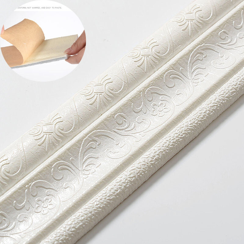 7.5FT 3D Wall Paper Borders Waterproof Self-adhesive Wall Sticker DIY Home Decor