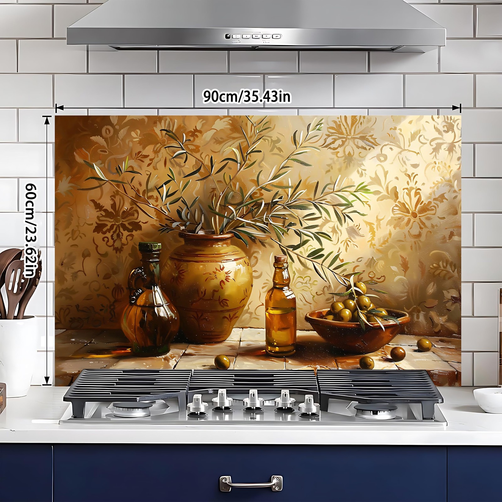 Kitchen Wall Sticker 35.43×23.62in Peel and Stick Kitchen Backsplash Sticker …