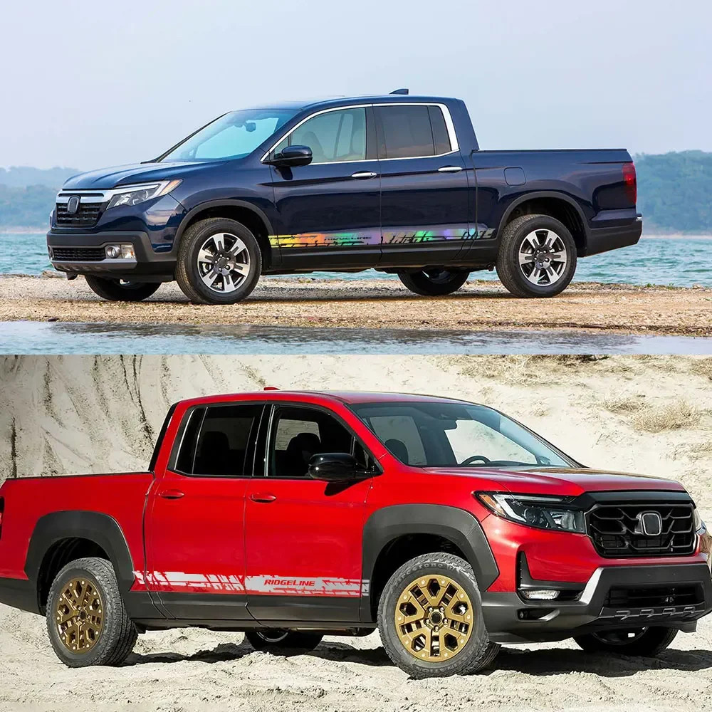 Aftermarket Door Side Skirt Stripe Decal for Honda Ridgeline | 2-Piece Vinyl Pic