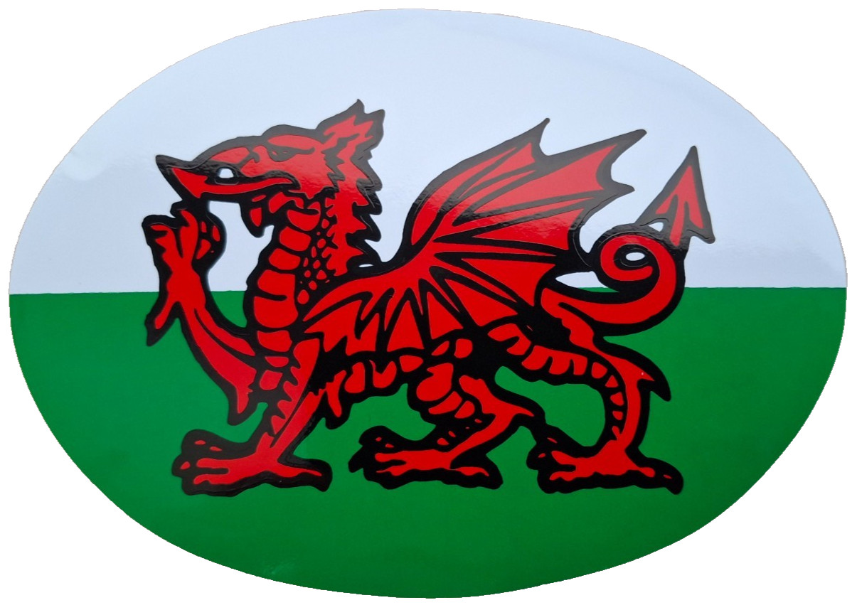 Wales Welsh Dragon Flag Sticker – External Car Window Bumper Sticker