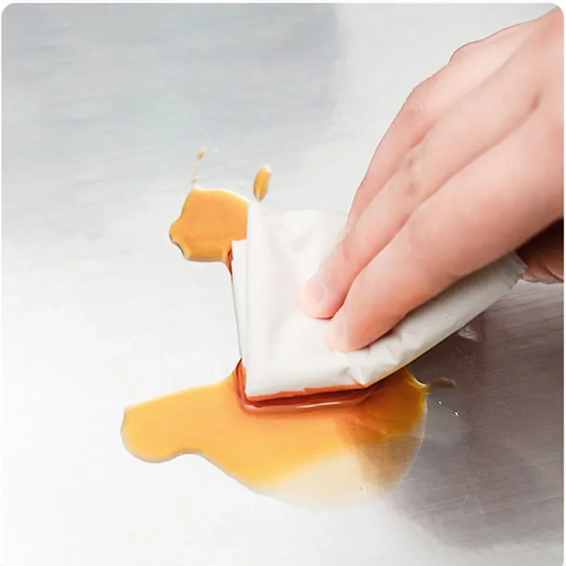 40CM Brushed Silver Wallpaper Stainless Steel Adhesive Kitchen Wall Film