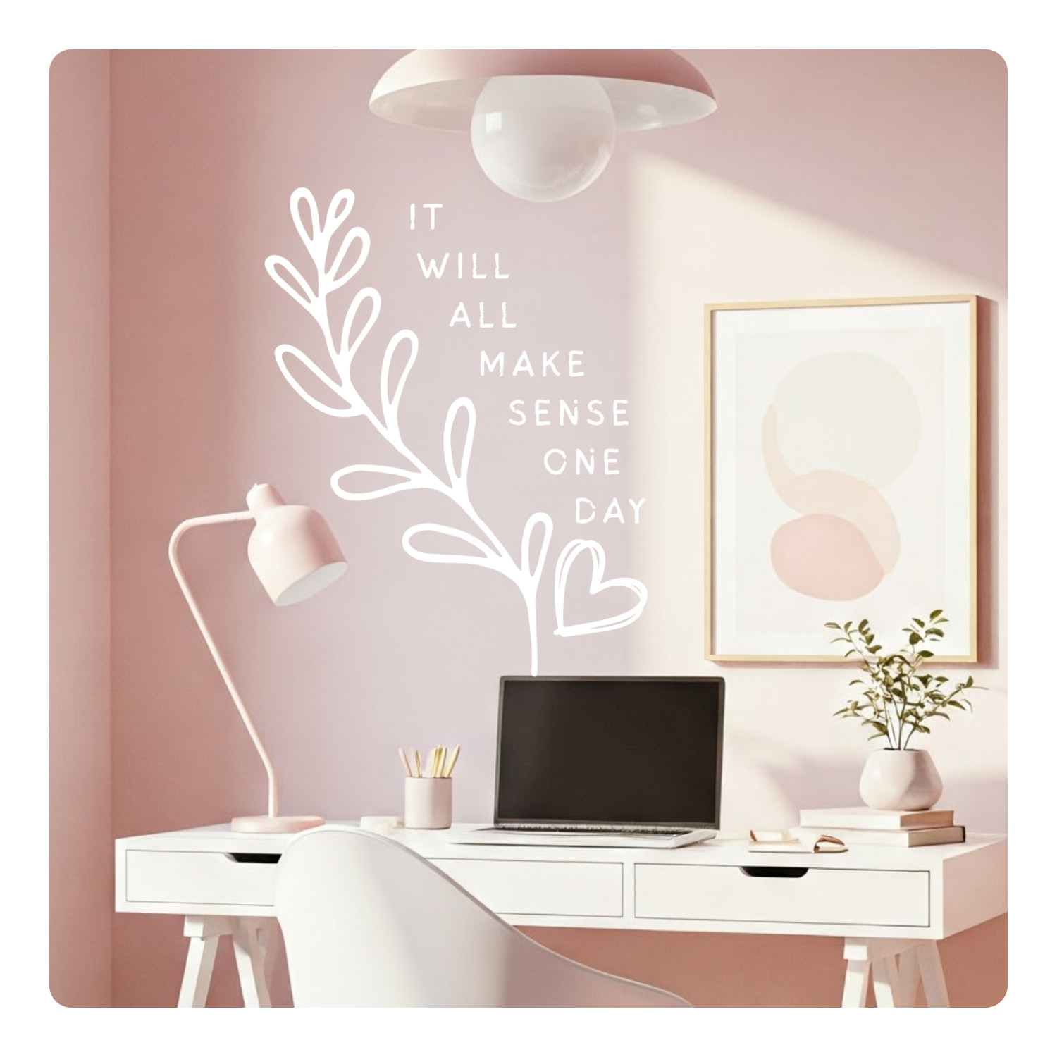It Will All Make Sense One Day Wall Decal Inspirational Quote Sticker for Girls