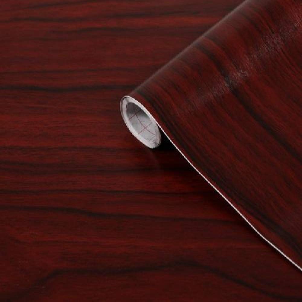 346-0038-3PK Decorative Self-Adhesive Film, Mahogany Wood, 17″ x 78″ Roll, 3-…
