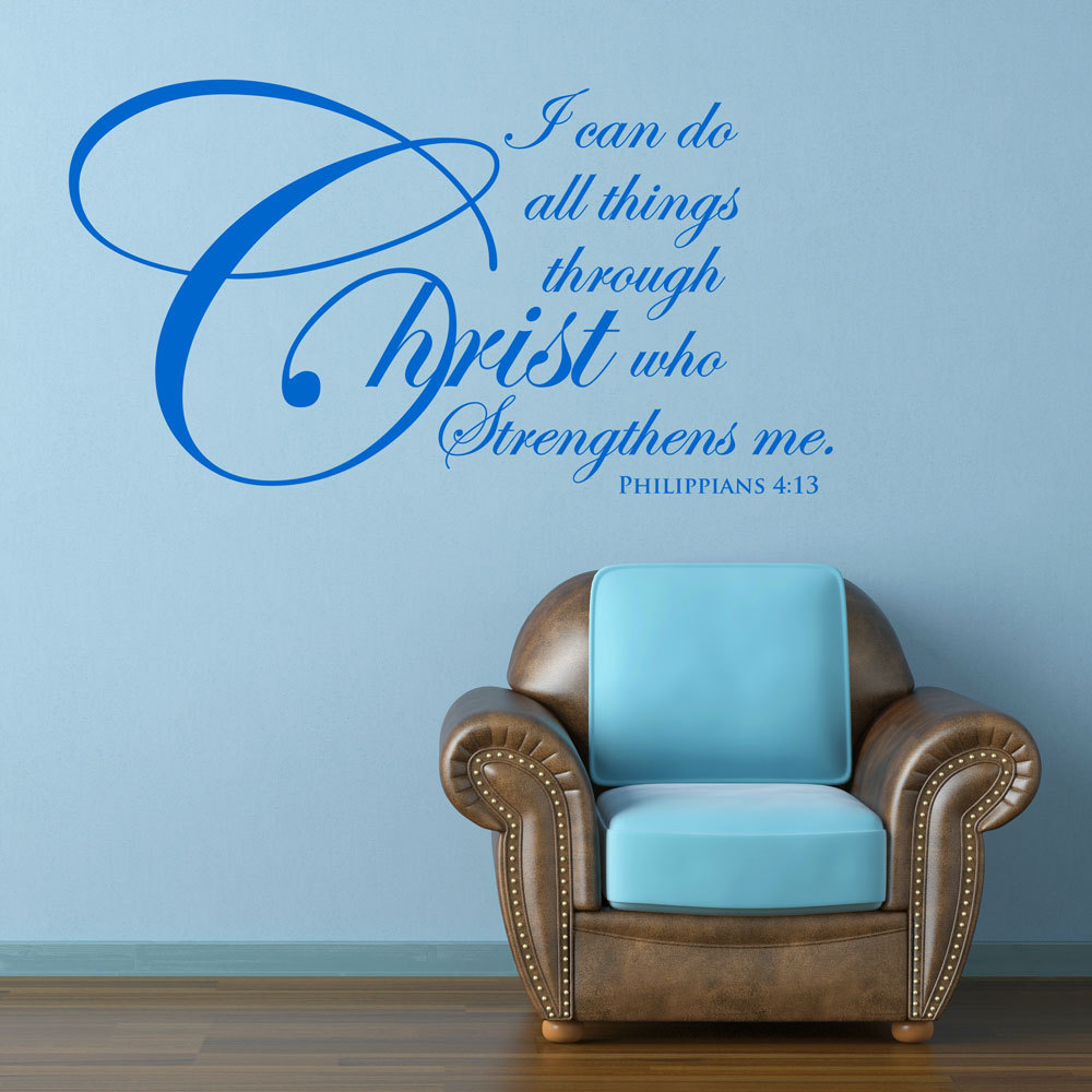 Bible Vinyl Wall Stickers Large Art Quote Philippians 4;1 Bedroom Decal decor