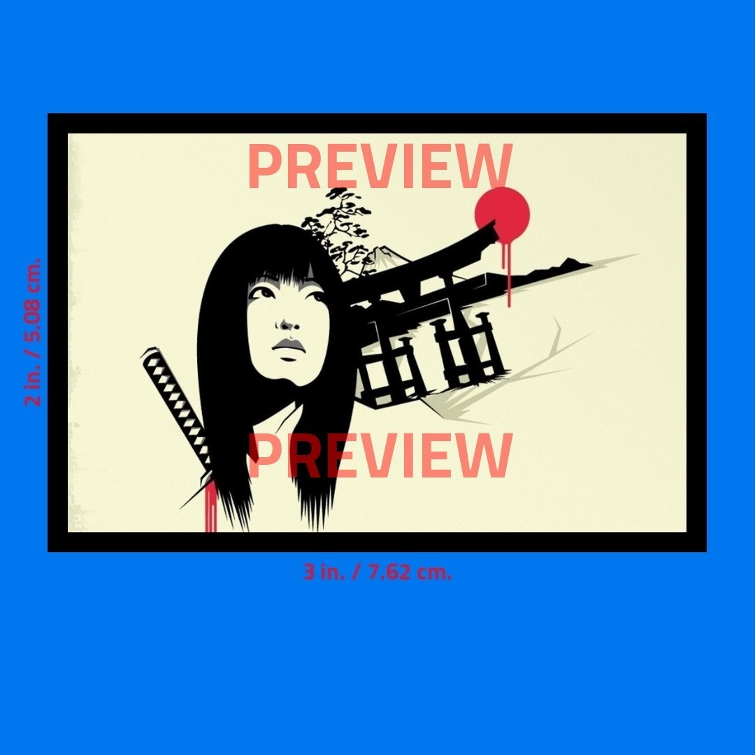 Kill Bill Sticker (Q. TARANTINO MOVIE GOGO YUBARI) 2×3 in. Adhesive Photo Print