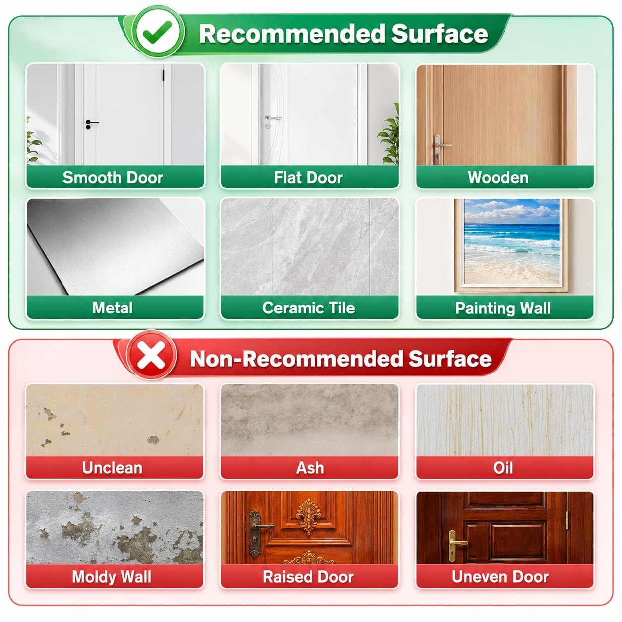 ChezMax Door Stickers Decals 3D Door Murals Peel and Stick, Removable Decorat…