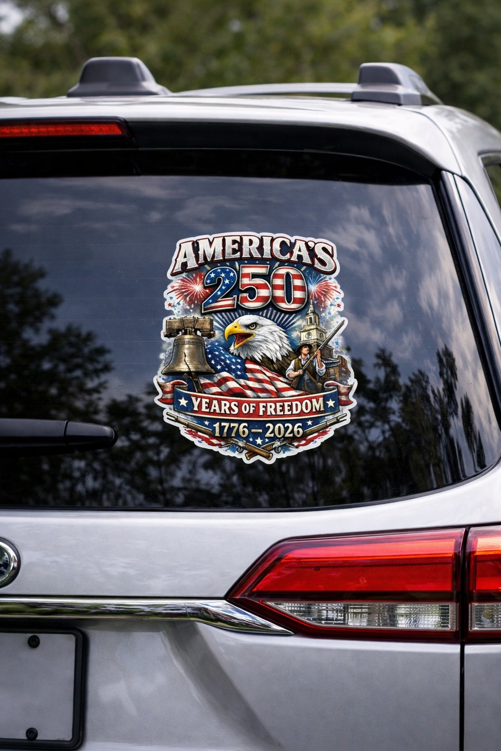 America 250 Adhesive Sticker | 1776–2026 Patriotic Decal | America’s 250 Years