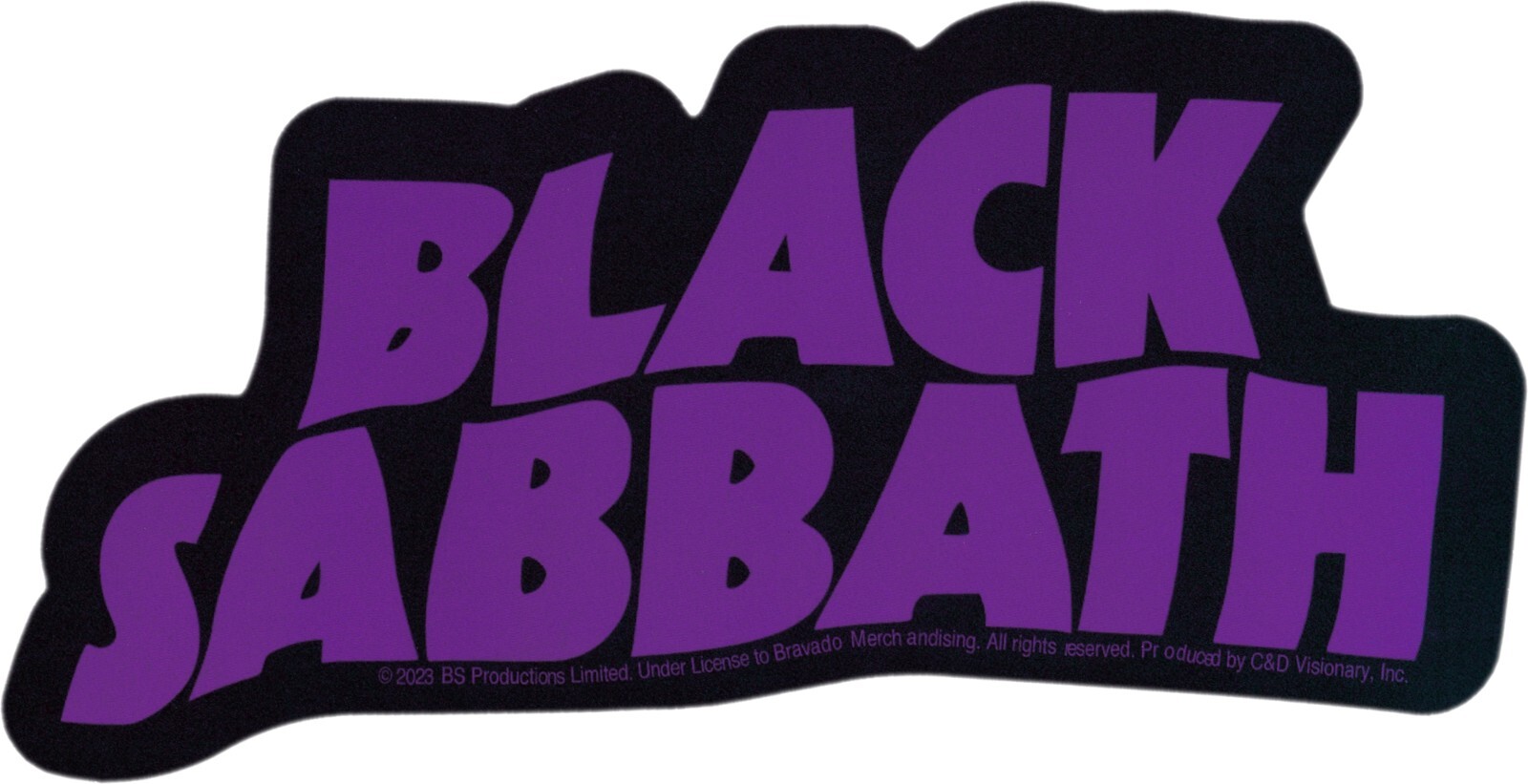 Sticker – Black Sabbath Master Of Reality Purple Logo 4.6″ x 2.5″ Die Cut #10352