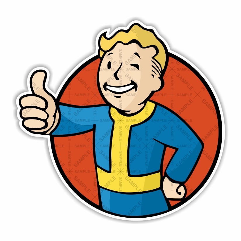 Vault Fallout Character Precision Cut Decal
