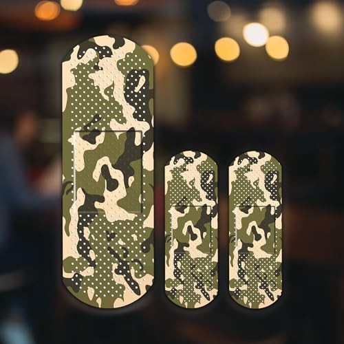 Camo Bandage Band Aid Decal Sticker – 3 Pack – 1-9×3 Inch and 2-5×1.67 Inch