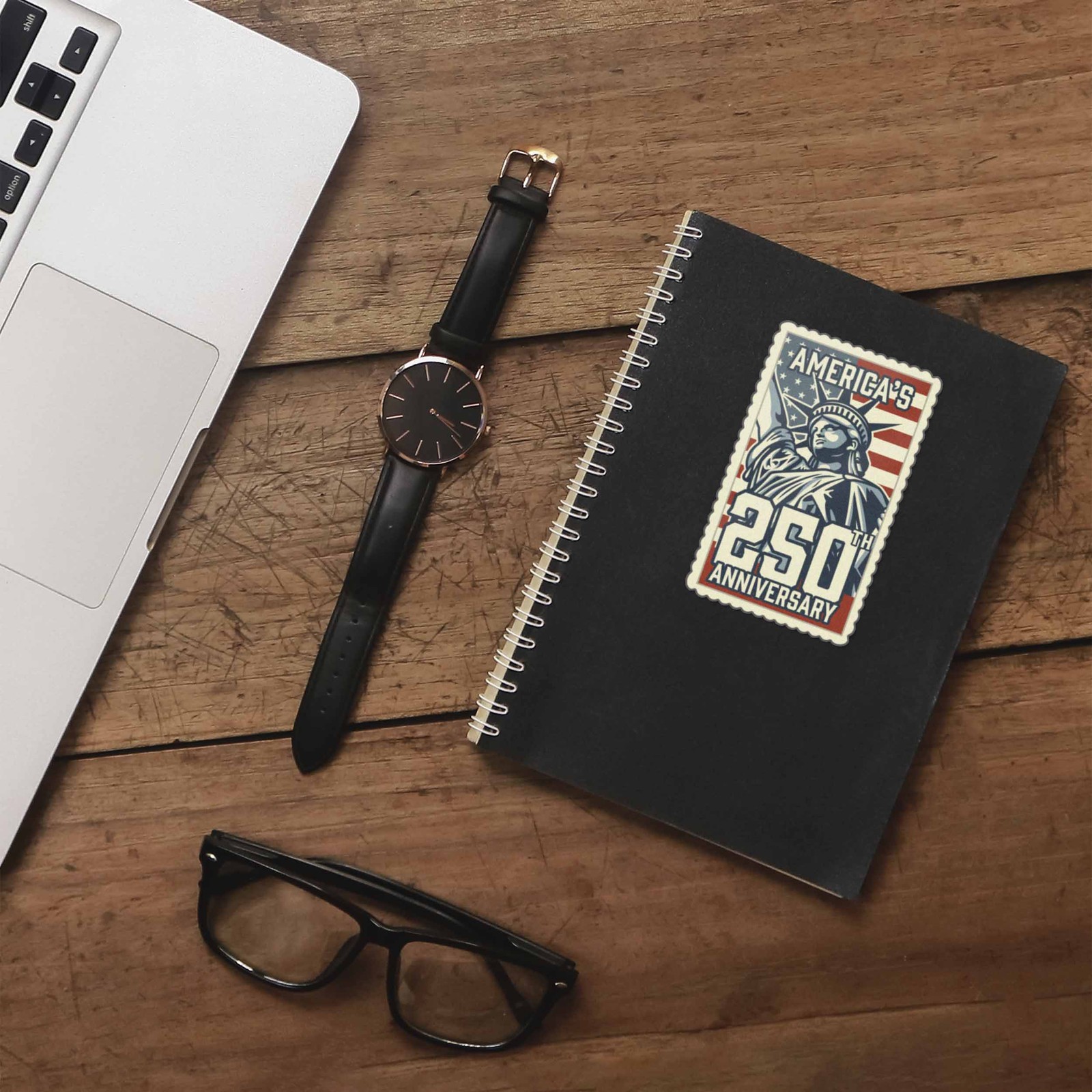 America’s 250th Anniversary Stamp Sticker – Cool Patriotic USA Decal