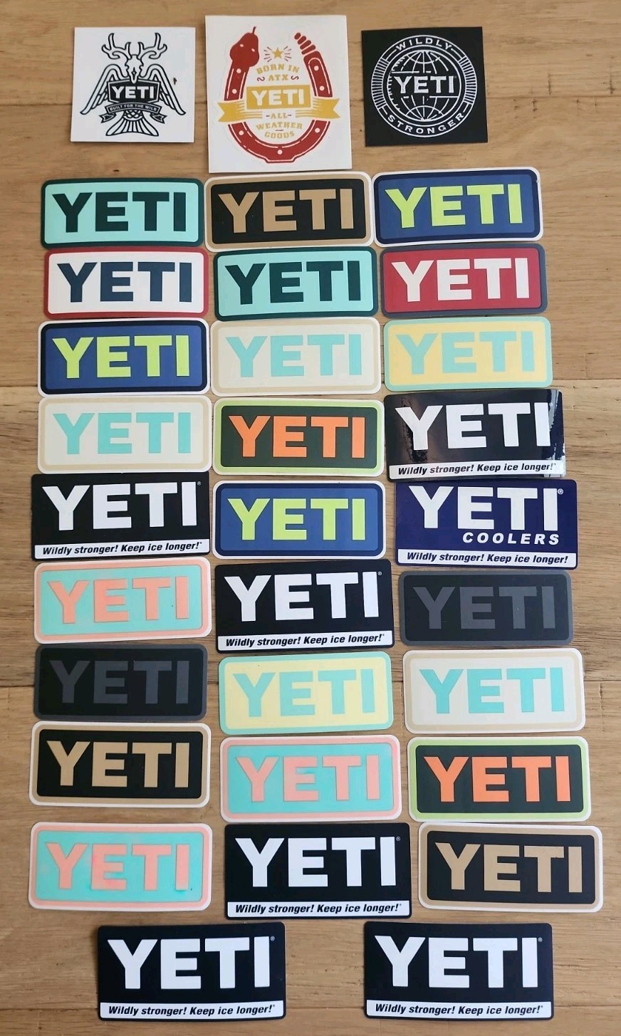Yeti Decal Sticker Lot Of 32 OEM New